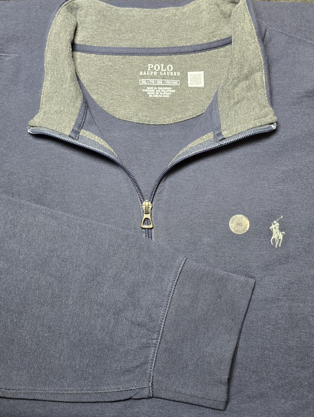 NWT Polo Ralph Lauren Men XXL Luxury Jersey 1/4 Zip